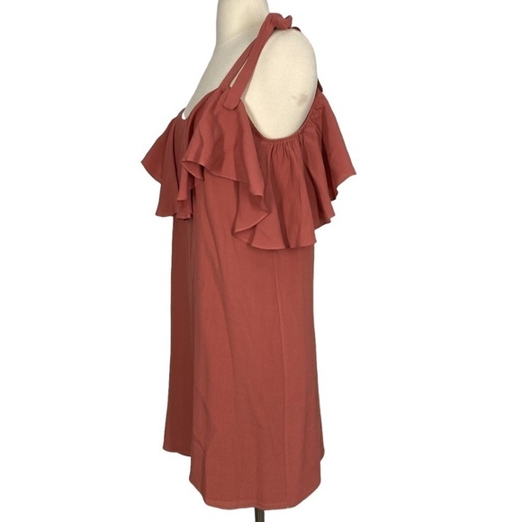 MISA Emil Mauve Pink Shoulder Tie Dress XS - Picture 3 of 9